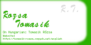 rozsa tomasik business card