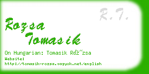 rozsa tomasik business card